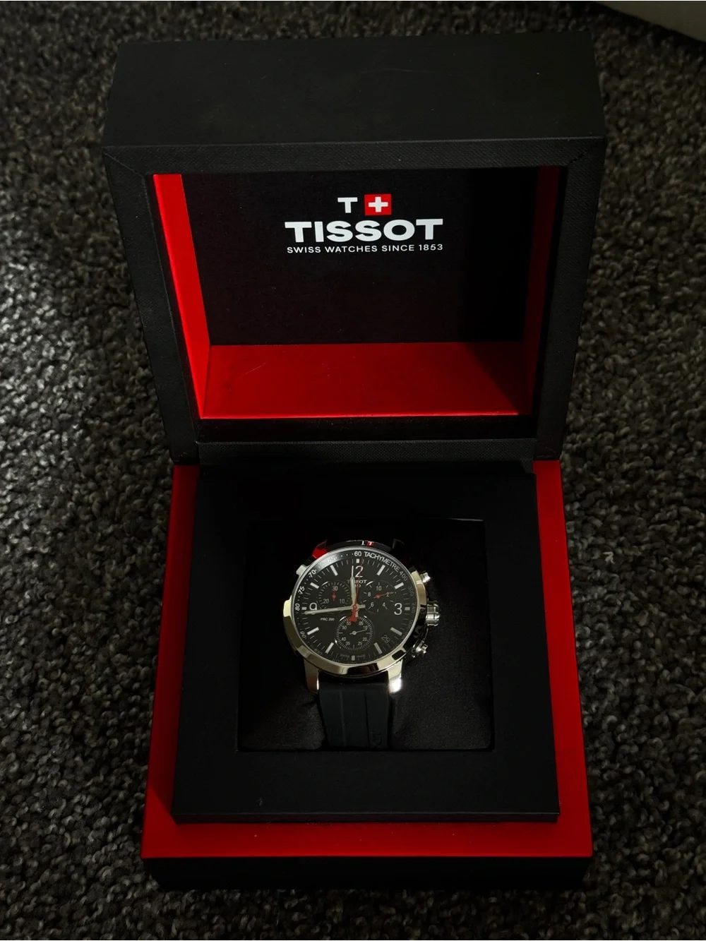 Tissot Black and Red Men's Chronograph Watch